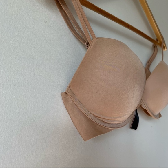 VS Sexy Illusion Padded Push Up Lightly Lined Bra 34C Nude Tan - Picture 7 of 11